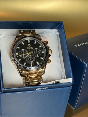 Invicta Gold and Black Men's Chronograph Watch - -MPW-0344